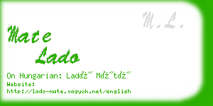 mate lado business card